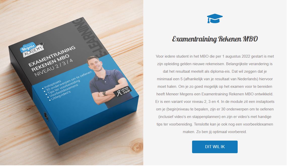 Voorbeeldexamen 2024 - Rekenen Niveau 2 - Meneer Megens